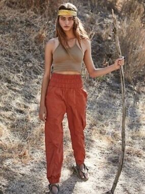 FP Movement by Free People Rust High-Waist Track Pants